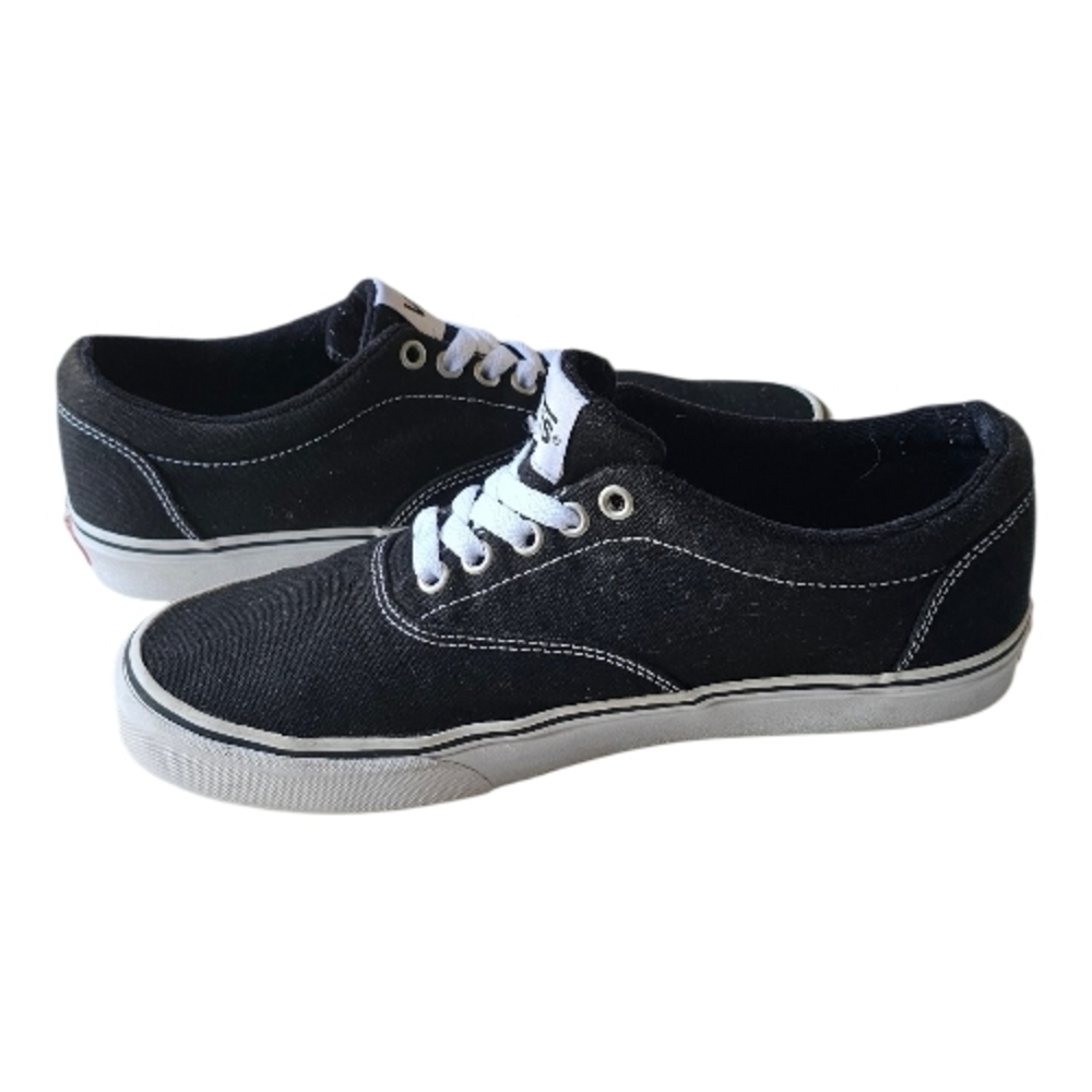 Vans Era Black Canvas Skate Shoes Men’s 8.5 Classic Streetwear Sneakers - Picture 8 of 16
